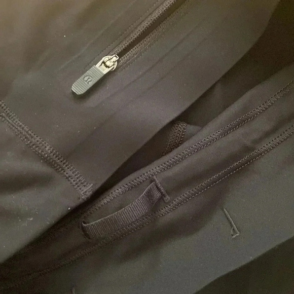 Lululemon leggings reflector stripe sz 6 new design cinch waist black and blue - Picture 4 of 8